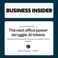 Business Insider the next office power struggle AI tokens. Workers are competing for compute as companies rethink budgets