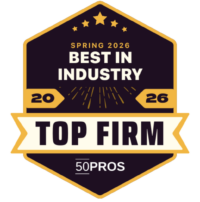 50 Pros Top Firm Award Badge