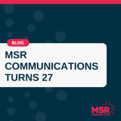 MSR Communications Turns 27 blog graphic