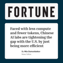 Fortune Faced with less compute and fewer tokens, Chinese AI labs are tightening the gap with the U.S. by just being more efficient